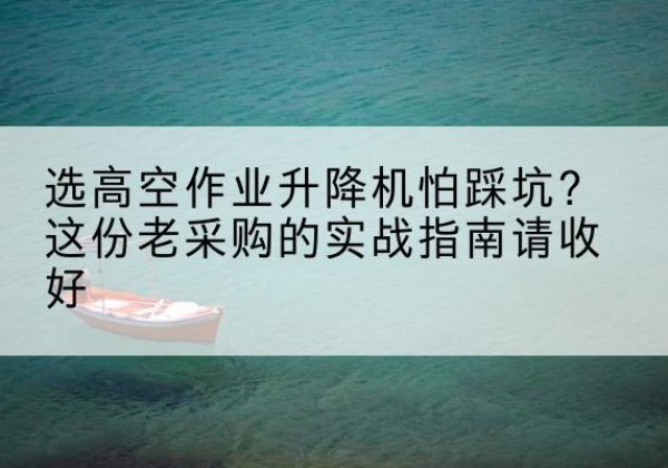 忻州高空作业升降机厂家推荐-选高空作业升降机怕踩坑？这份老采购的实战指南请收好